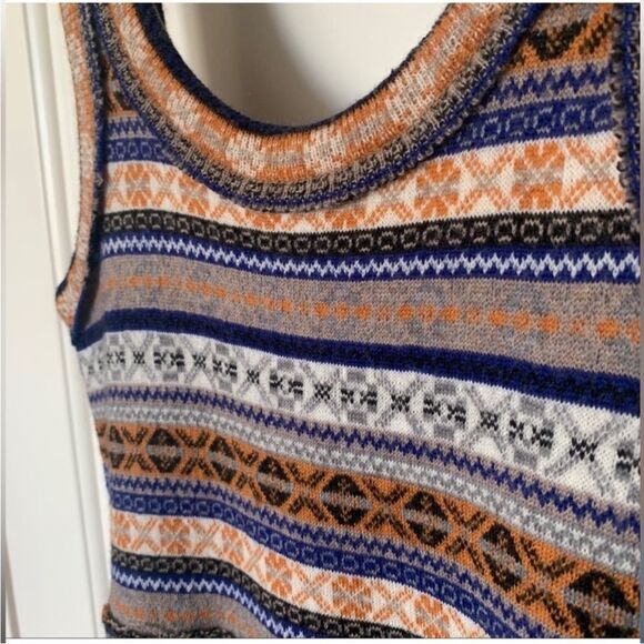Free People Fair Isle Nordic Geometric Sweater Dress - Wool Blend M - Picture 3 of 14